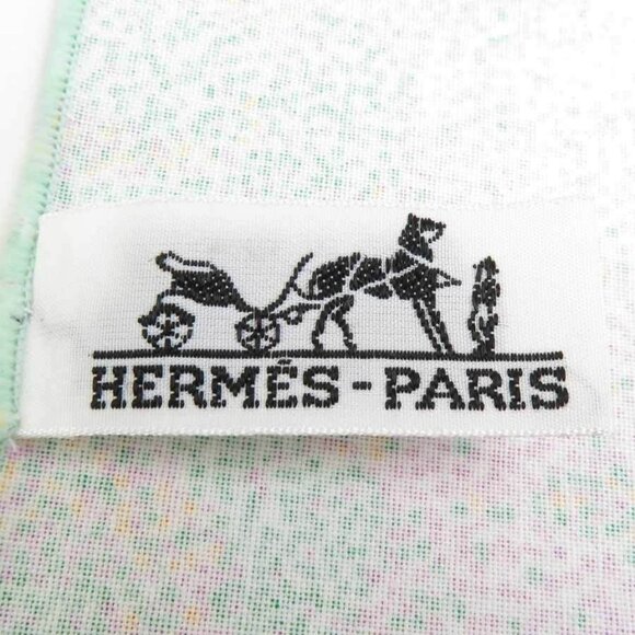 Auth HERMES Table Napkins Green/Pink Cotton - e59702a - Picture 7 of 8